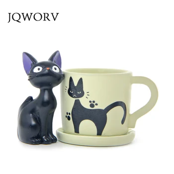 JQWORV Creative resin Cute black cat cartoon small pots Beautifully Naughty cat fence micro landscape Flower Pots plant pot
JQWORV Creative resin Cute black cat cartoon small pots Beautifully Naughty cat fence micro landscape Flower Pots plant pot