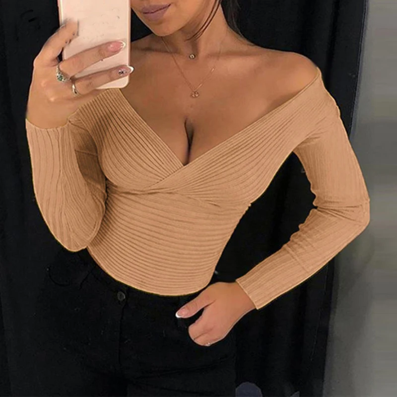 Sexy v-neck women blouse shirt Elegant long sleeve slim shirt top Female off shoulder top shirt ladies tops shirt 2019
Sexy v-neck women blouse shirt Elegant long sleeve slim shirt top Female off shoulder top shirt ladies tops shirt 2019