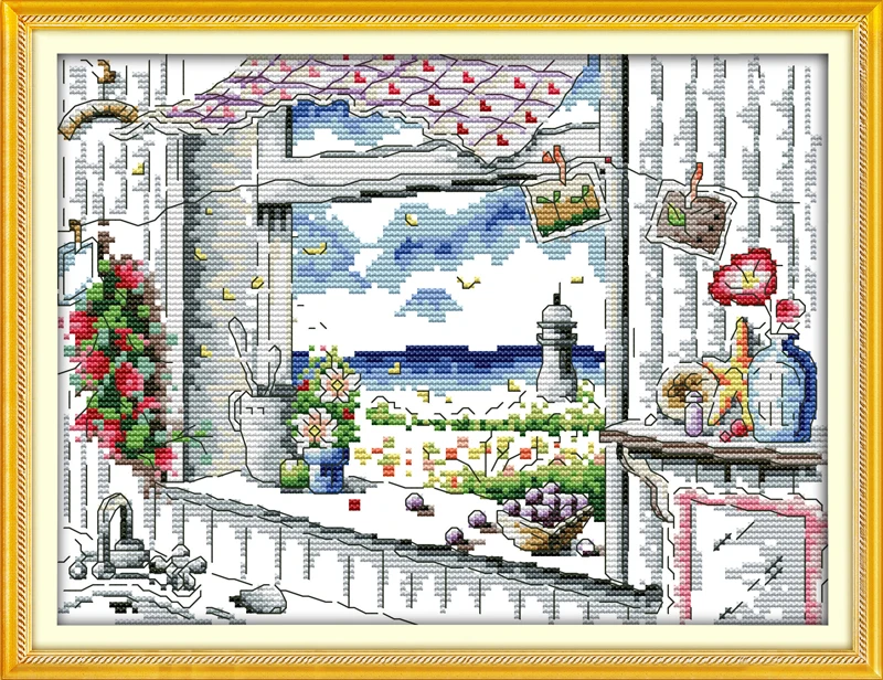 The scenery out of the window, counted printed on fabric DMC 14CT 11CT Cross Stitch kits,embroidery needlework Sets, Home Decor
The scenery out of the window, counted printed on fabric DMC 14CT 11CT Cross Stitch kits,embroidery needlework Sets, Home Decor