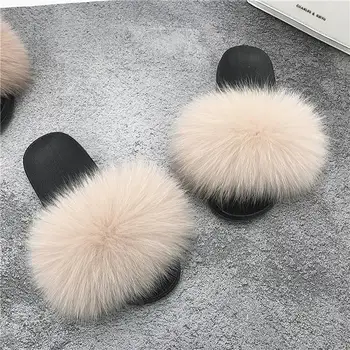 Women's Fur Slipper Real Raccoon Fur Fox Fur Slippers Beach Slides Fashion Style Furry Slides Soft Warm Big Fluffy Fur Shoes
Women's Fur Slipper Real Raccoon Fur Fox Fur Slippers Beach Slides Fashion Style Furry Slides Soft Warm Big Fluffy Fur Shoes
