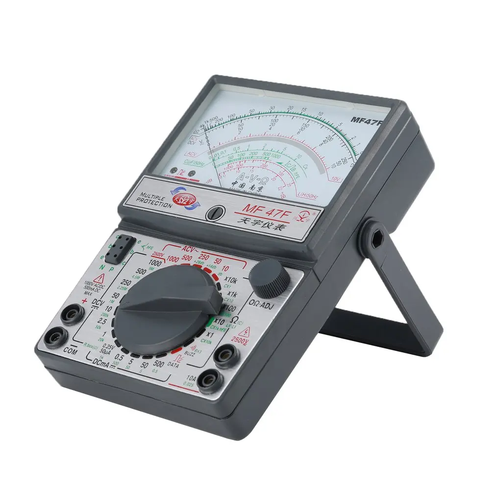 MF-47F Analog Multimeter DC/AC Voltage Current Meter Infrared Detection Handheld hFE Tester Multitester Buzzer Alarm Pointer New
MF-47F Analog Multimeter DC/AC Voltage Current Meter Infrared Detection Handheld hFE Tester Multitester Buzzer Alarm Pointer New