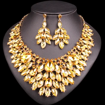 Bridal Jewelry Sets Crystal Statement Necklace Earrings Sets Wedding Party Costume Jewellery dropshipping supplies for jewelry
Bridal Jewelry Sets Crystal Statement Necklace Earrings Sets Wedding Party Costume Jewellery dropshipping supplies for jewelry