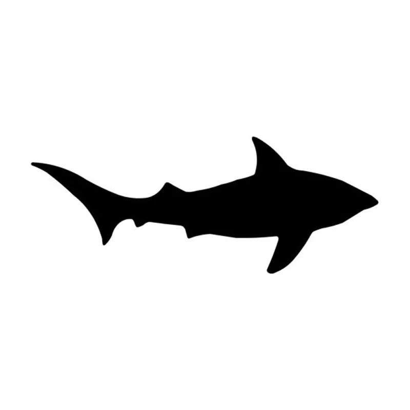 

14.1*5.6CM Shark Fish Car Cover Scratches Decorative Decals Car Window Stickers Black/Silver C4-0837