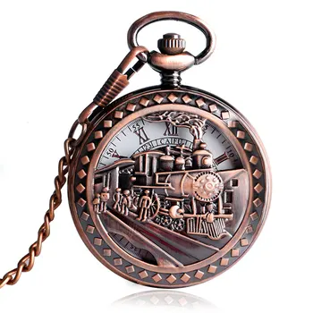 Locomotive Train Mechanical Hand Wind Pocket Watch Pattern Roman Numerals Fob Watches Skeleton Pocket Watch Gift
Locomotive Train Mechanical Hand Wind Pocket Watch Pattern Roman Numerals Fob Watches Skeleton Pocket Watch Gift