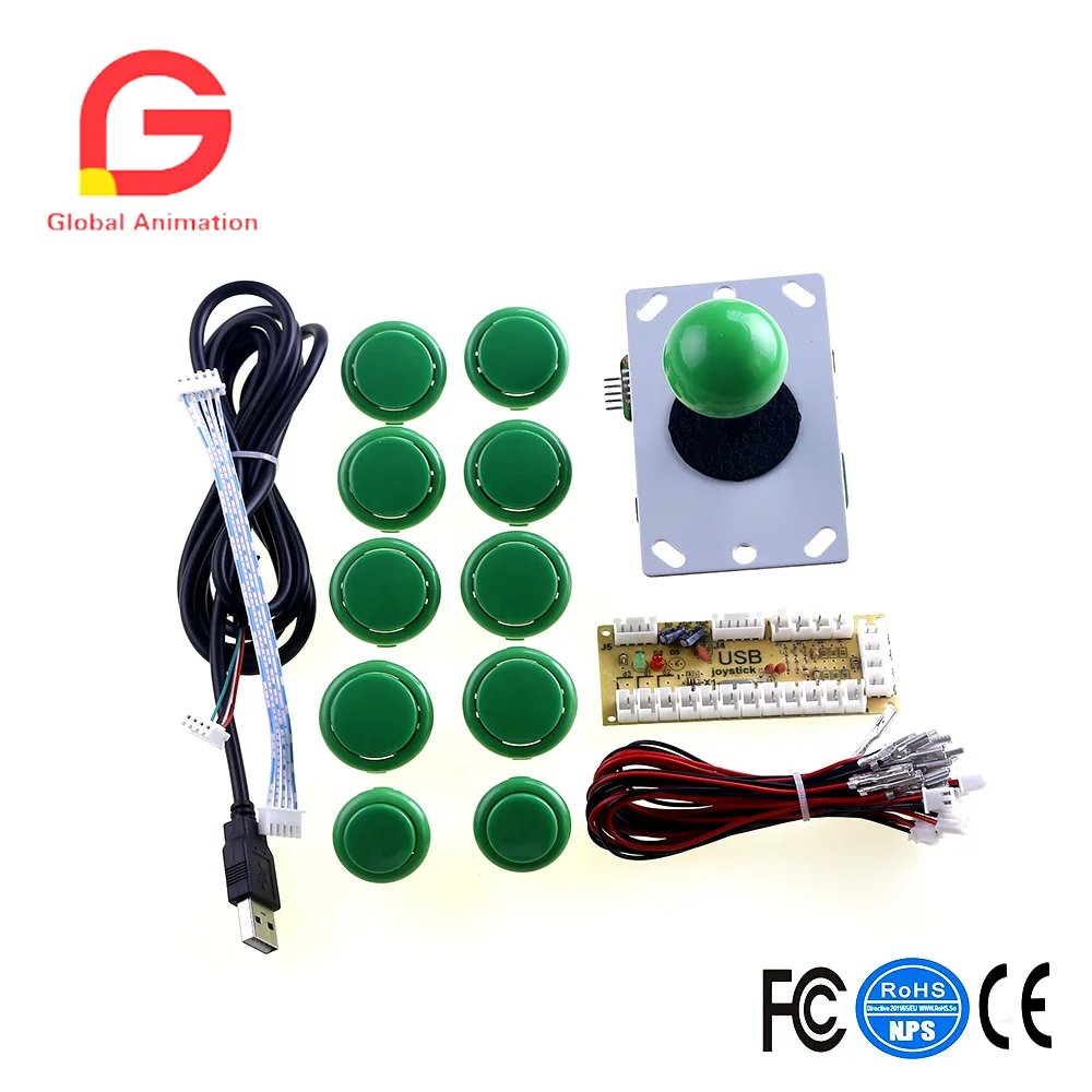 New Arcade Game DIY Parts 1 x Zero Delay USB Encoder Pc to Joystick+10 x Arcade Push Button+1 x 5Pin 4/8 Way Arcade Joystick
New Arcade Game DIY Parts 1 x Zero Delay USB Encoder Pc to Joystick+10 x Arcade Push Button+1 x 5Pin 4/8 Way Arcade Joystick