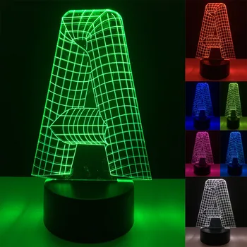 2010 Novelty 3D Alphabet Letter A Lamp Colorful Gradient Desk Table Lighting USB Touch Remote Home Decor New Year Birthday Gifts
2010 Novelty 3D Alphabet Letter A Lamp Colorful Gradient Desk Table Lighting USB Touch Remote Home Decor New Year Birthday Gifts