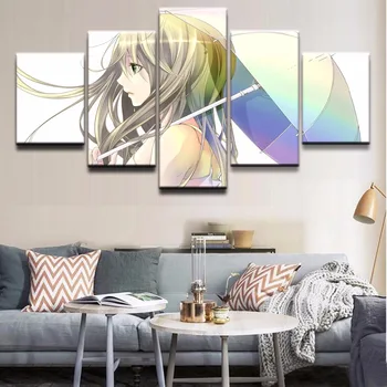 Modular Pictures Home Decor Wall Art 5 Pcs Fashion Anime Girl With The Umbrella Posters Canvas Print Painting For Living Room
Modular Pictures Home Decor Wall Art 5 Pcs Fashion Anime Girl With The Umbrella Posters Canvas Print Painting For Living Room