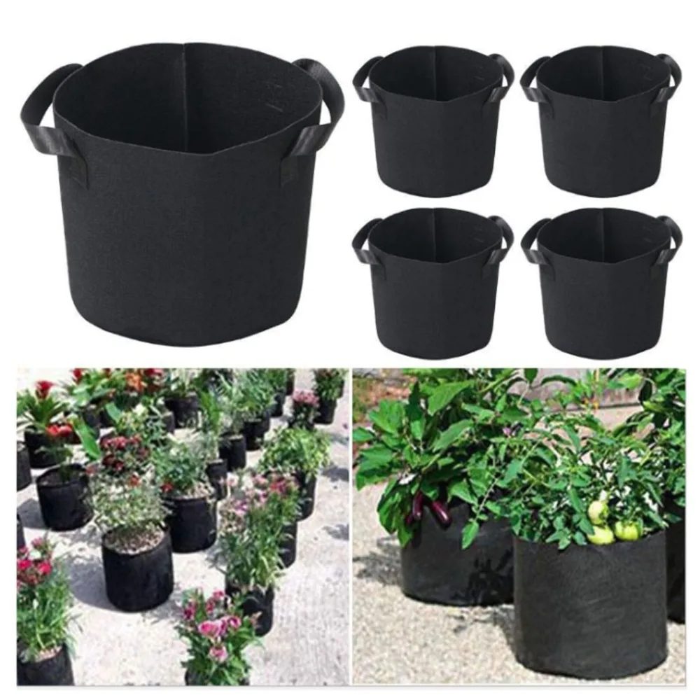 Geotextile Fabric Planting Bag 3/5 Gallon Plants Flower Cultivation Pot Big Capacity Vegetable Growing Gardening Accessory 5pcs
Geotextile Fabric Planting Bag 3/5 Gallon Plants Flower Cultivation Pot Big Capacity Vegetable Growing Gardening Accessory 5pcs