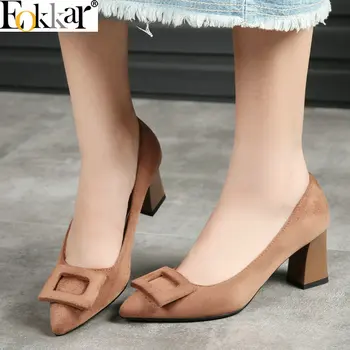 Eokkar 2019 Women Pumps Square High Heel Pointed Toe Women Shoes Platform Party Shoes Dropshipping Ladies Pumps Big Size 34-43
Eokkar 2019 Women Pumps Square High Heel Pointed Toe Women Shoes Platform Party Shoes Dropshipping Ladies Pumps Big Size 34-43
