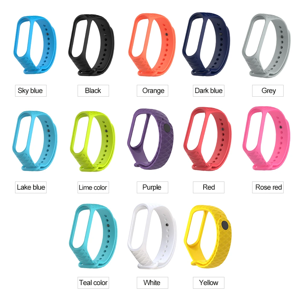 Replacement Wrist Strap 13 colors for Xiao-Mi Band 3/4 Universal TPU Rhombic Wrist Straps
Replacement Wrist Strap 13 colors for Xiao-Mi Band 3/4 Universal TPU Rhombic Wrist Straps