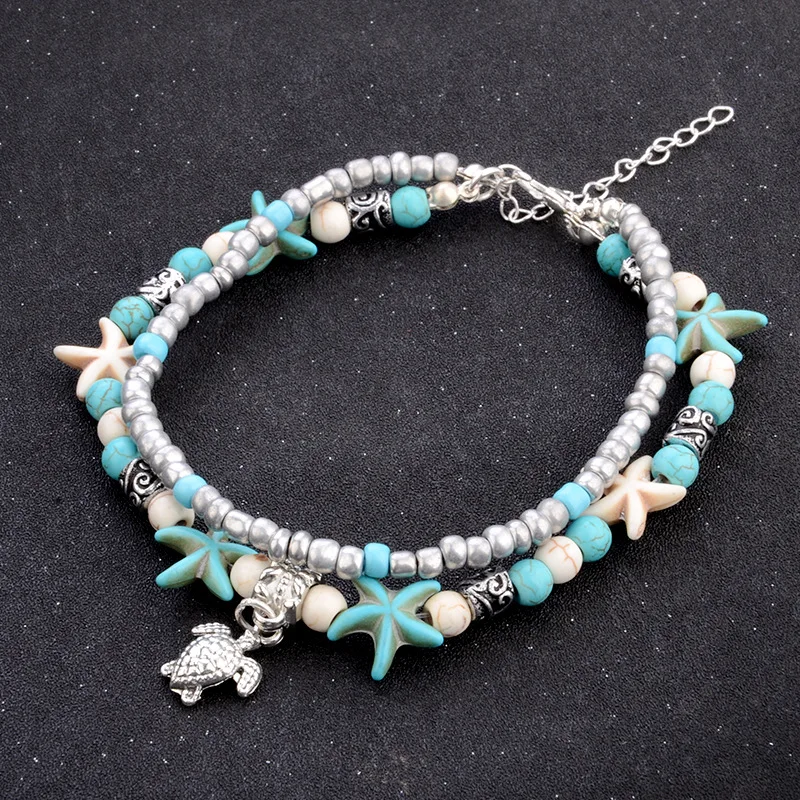 Fashion Shell Beads Starfish Anklets for Women Bracelet on The Leg Multi Layer Ankle Chain Beach Foot Jewelry
Fashion Shell Beads Starfish Anklets for Women Bracelet on The Leg Multi Layer Ankle Chain Beach Foot Jewelry