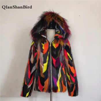 2018 new casual color natural mink fur coat middle long sleeve warm hooded real raccoon fur collar women's fur coat
2018 new casual color natural mink fur coat middle long sleeve warm hooded real raccoon fur collar women's fur coat