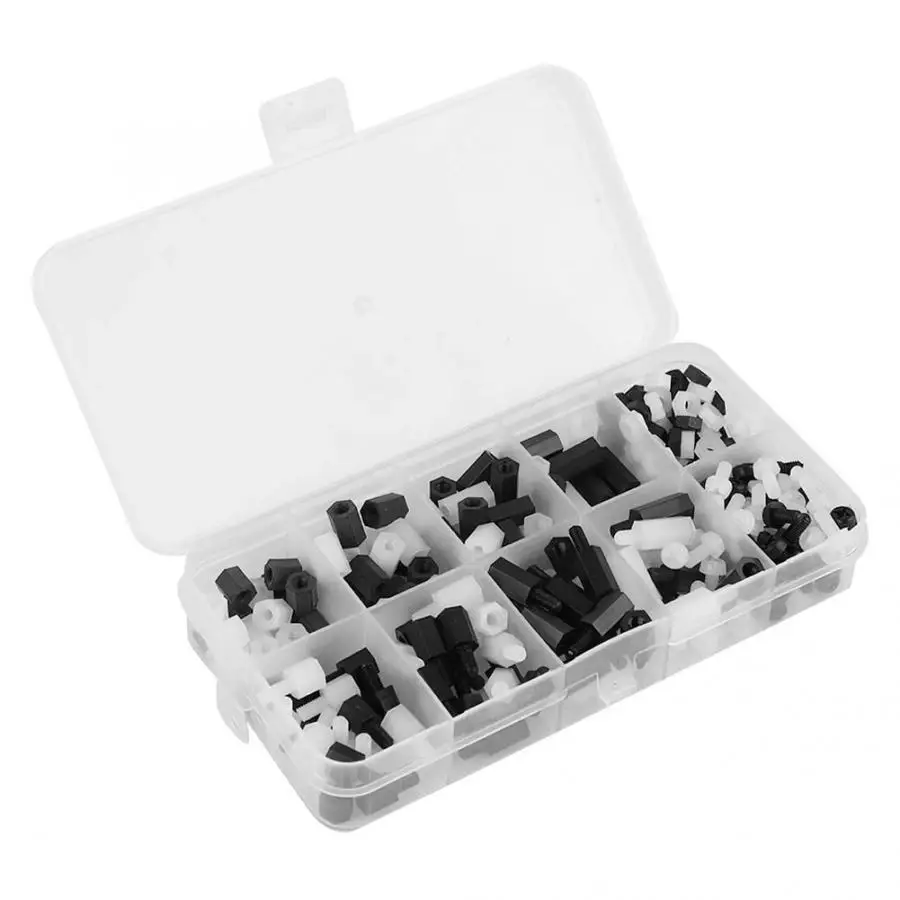 300pcs Hex nuts White & Black M3 Nylon round head Screws & Nuts & Spacers Set Male Female Spacers button head wood screw and nut
300pcs Hex nuts White & Black M3 Nylon round head Screws & Nuts & Spacers Set Male Female Spacers button head wood screw and nut