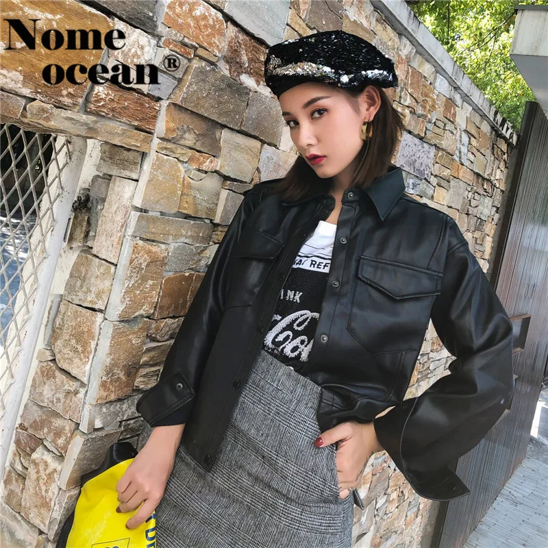 Vintage Faux Leather Jackets for Girls Double Pockets PU Jacket 2018 Autumn Retro Style Outwear Women Coats Black M18080705
Vintage Faux Leather Jackets for Girls Double Pockets PU Jacket 2018 Autumn Retro Style Outwear Women Coats Black M18080705