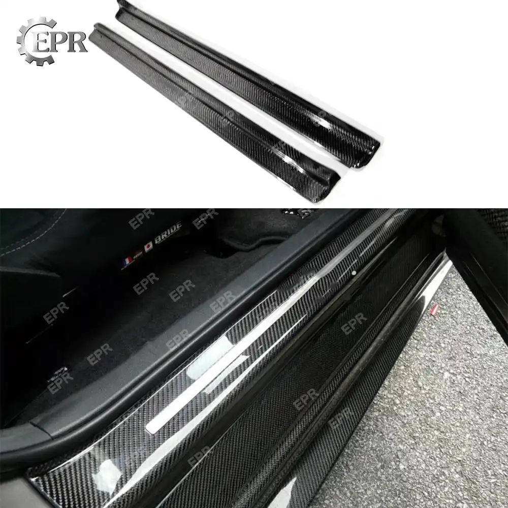 For Nissan Skyline R34 Gtr Carbon Fiber Door Sill Pair Body Kit Interior Tuning Part For Gtr R34 Carbon Door Sill Cover