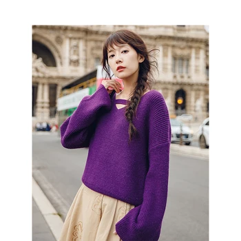 INMAN Spring Autumn V Neck Long Sleeve Acrylic Fibers Sexy Lazy Loose Causal Style Patchwork Strip Women Sweaters
INMAN Spring Autumn V Neck Long Sleeve Acrylic Fibers Sexy Lazy Loose Causal Style Patchwork Strip Women Sweaters