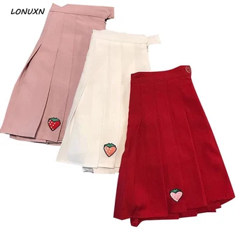high quality cute Korean women's College summer Preppy Style Summer Women Skirt Strawberry Embroidery Pleated girl A-line skirt
high quality cute Korean women's College summer Preppy Style Summer Women Skirt Strawberry Embroidery Pleated girl A-line skirt