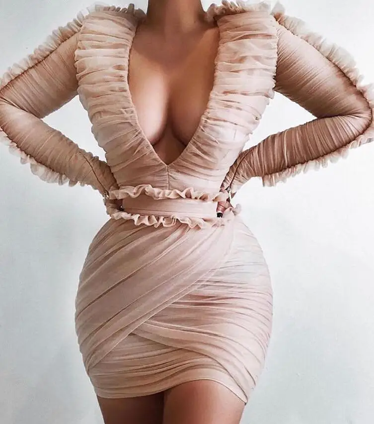 High Quality Sexy Women Dress V-Neck Mini Dress Simple Elegant Rayon Bandage Homecoming Evening Party Fashion Dress
High Quality Sexy Women Dress V-Neck Mini Dress Simple Elegant Rayon Bandage Homecoming Evening Party Fashion Dress