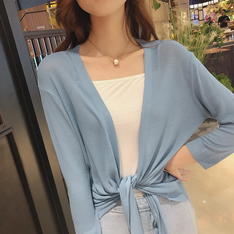 2019 New Summer Women Thin Cardigan Three Quarter Sleeve Sunscreen Clothing Irregular Hem Knitted Sweater Cardigan Casual Coat
2019 New Summer Women Thin Cardigan Three Quarter Sleeve Sunscreen Clothing Irregular Hem Knitted Sweater Cardigan Casual Coat
