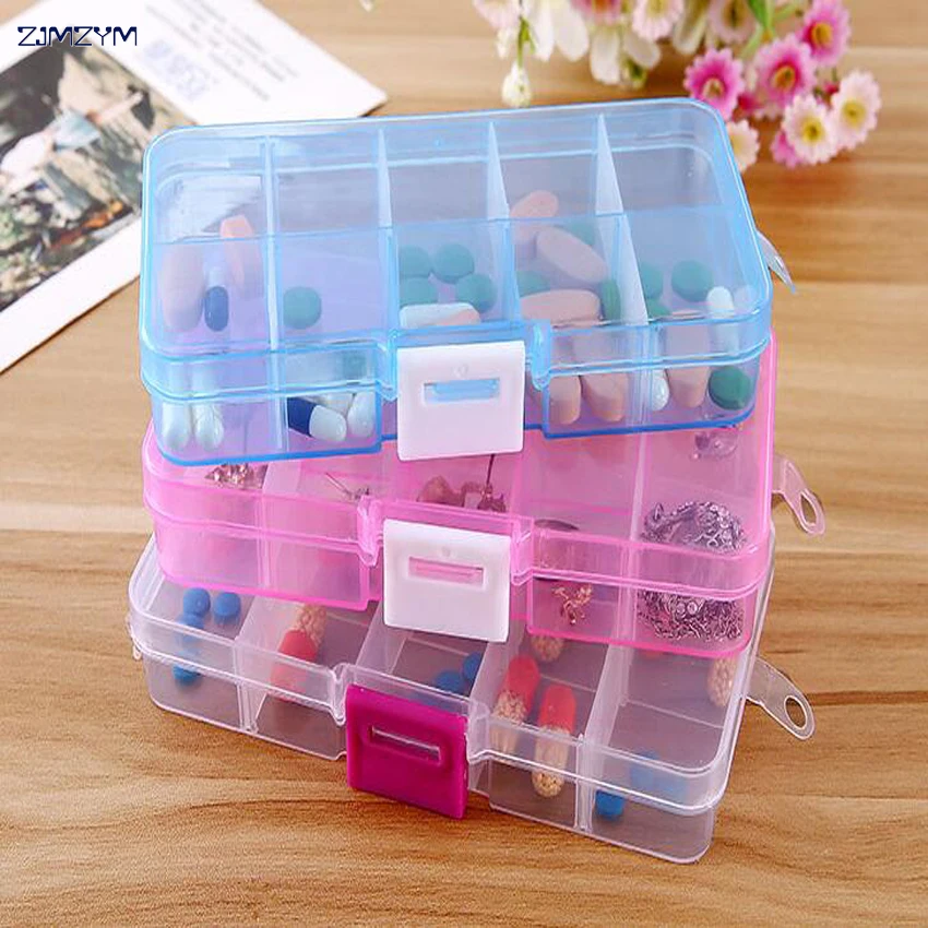 1PC New Multi-color 10 Slots Cells Portable Jewelry Tool Box Container Ring Electronic Parts Screw Beads Component Storage Box
1PC New Multi-color 10 Slots Cells Portable Jewelry Tool Box Container Ring Electronic Parts Screw Beads Component Storage Box