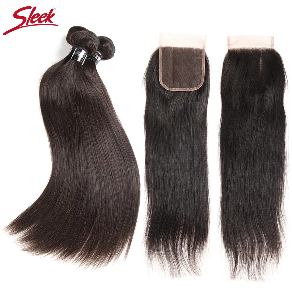 Sleek Remy Human Hair Bundles Deals with 4x4 Swiss Lace Closure 3 Pcs Indian human hair Weave Bundles with Closure Free Shipping
Sleek Remy Human Hair Bundles Deals with 4x4 Swiss Lace Closure 3 Pcs Indian human hair Weave Bundles with Closure Free Shipping