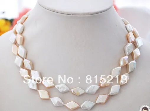 ddh00531 33" 16mm pink white rhombus freshwater cultured pearl necklace 28% Discount
ddh00531 33" 16mm pink white rhombus freshwater cultured pearl necklace 28% Discount
