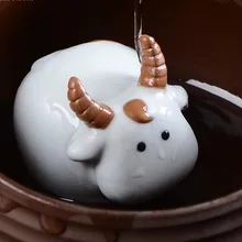 חיית מחמד תה קרמיקה יצירתי כבשים ארנב בקר עכבר אביזרי טקס תה במשרד קישוט מלאכות מזכרת מתנת יום הולדת(China)