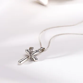 2019 New European Style Vintage Cross & Crown Pendants Necklace For Women Men 100% 925 Sterling Silver Punk Rock Jewelry
2019 New European Style Vintage Cross & Crown Pendants Necklace For Women Men 100% 925 Sterling Silver Punk Rock Jewelry