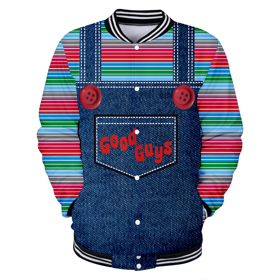 2019 3D good guys chucky streetwear Casual Cosplay Spring Winter Baseball Jackets Men/Women Hip Hop Fashion
2019 3D good guys chucky streetwear Casual Cosplay Spring Winter Baseball Jackets Men/Women Hip Hop Fashion