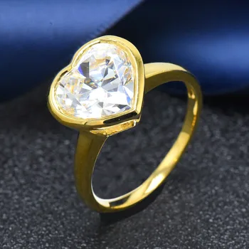 Hutang women's yellow gold wedding heart ring solid 925 sterling silver 12mm white zircon engagement bridal fine fashion jewelry
Hutang women's yellow gold wedding heart ring solid 925 sterling silver 12mm white zircon engagement bridal fine fashion jewelry