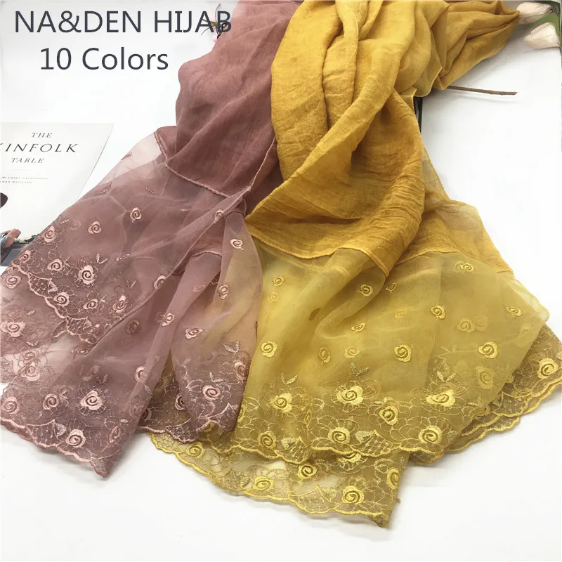 1PCS continuously empty lace cotton splicing design female scarf A large solid-colored handkerchief of a fashionable hot sale
1PCS continuously empty lace cotton splicing design female scarf A large solid-colored handkerchief of a fashionable hot sale