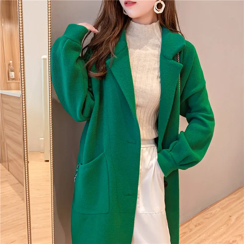 New Thick Wool Blend Coat Women Long Sleeve Turn-down Collar Outwear Jacket Casual Autumn Winter Office Lady
New Thick Wool Blend Coat Women Long Sleeve Turn-down Collar Outwear Jacket Casual Autumn Winter Office Lady