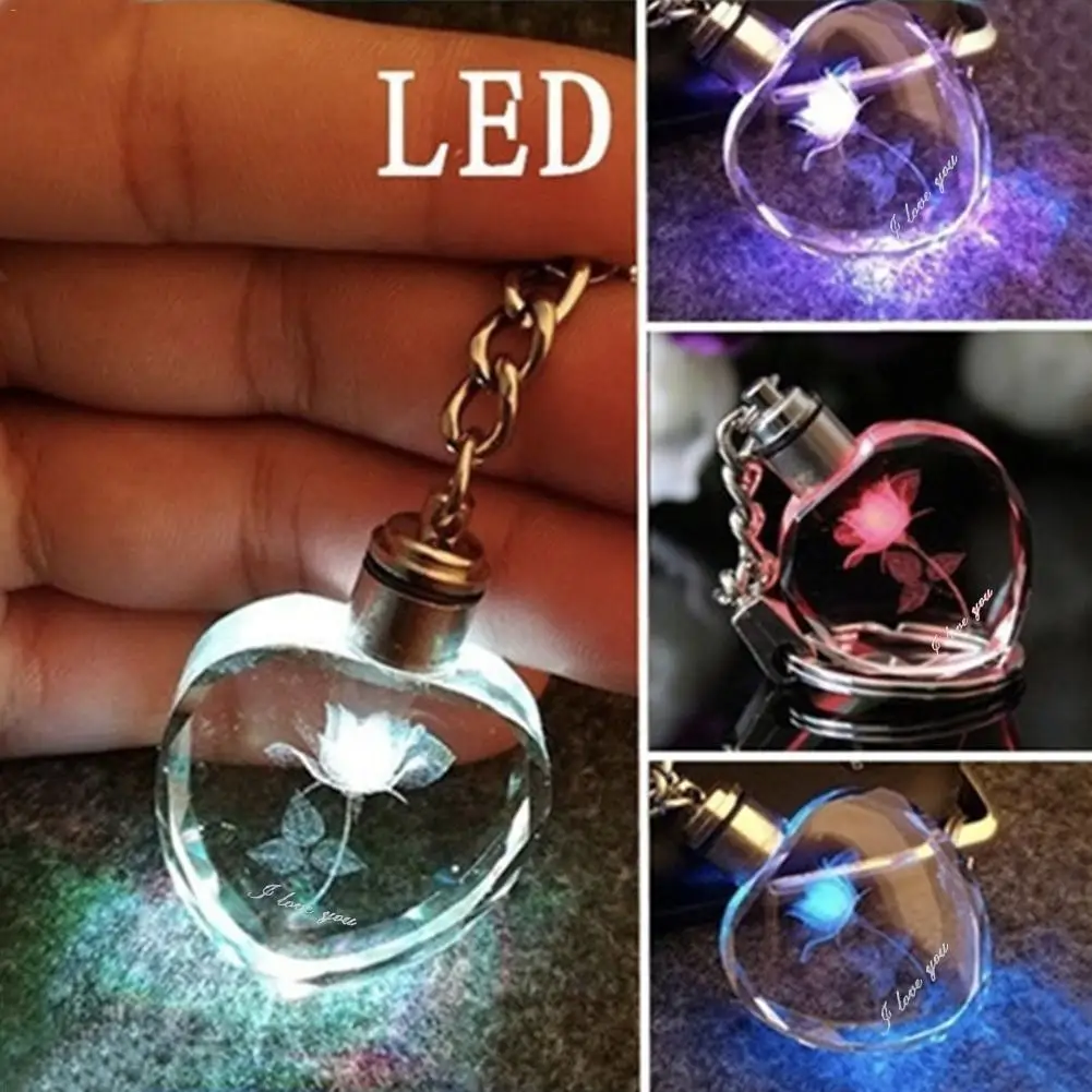 1Pc Square Romantic Heart Crystal Rose Flower Crystal LED Light Charm Keychain Square Key Chain Nice Small Gift For Wedding
1Pc Square Romantic Heart Crystal Rose Flower Crystal LED Light Charm Keychain Square Key Chain Nice Small Gift For Wedding