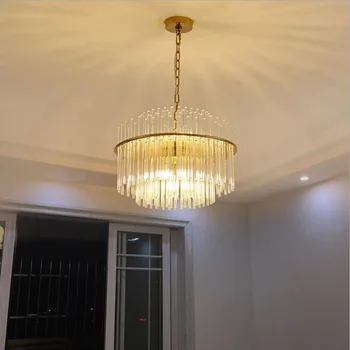Atmosphere living room chandelier home crystal restaurant post-modern minimalist American creative personality glass art duplex
Atmosphere living room chandelier home crystal restaurant post-modern minimalist American creative personality glass art duplex