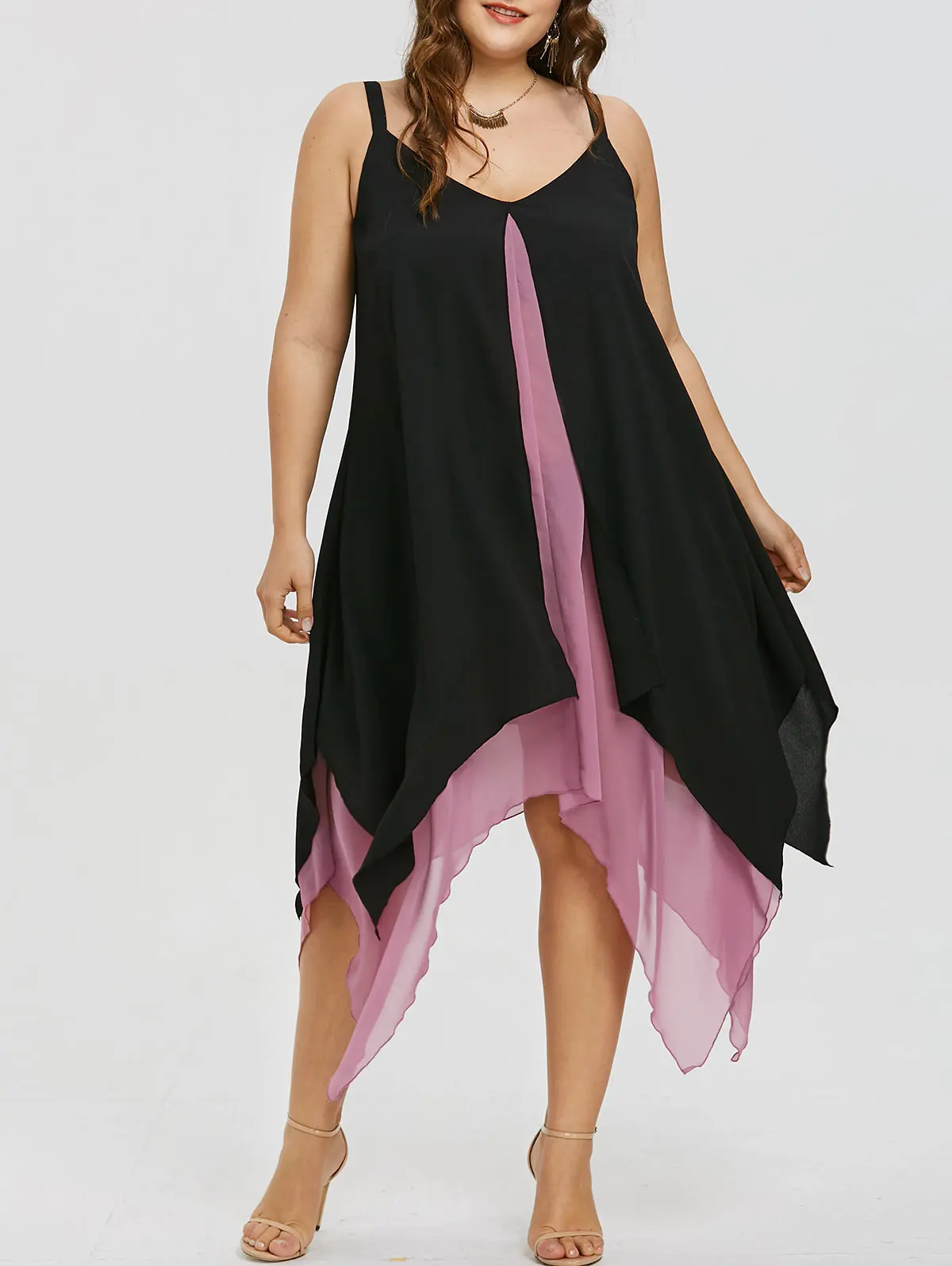 Western Handkerchief Hem Dress
