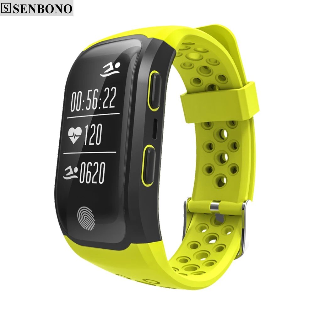 

SENBONO S908 Bluetooth GPS Tracker Wristband IP68 Waterproof Smart Bracelet Heart Rate Monitor Fitness Tracker Smart Band