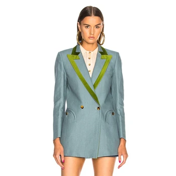 New Senior British fog feeling blue bump color small suit jacket spring 2019 lady suit joker
New Senior British fog feeling blue bump color small suit jacket spring 2019 lady suit joker
