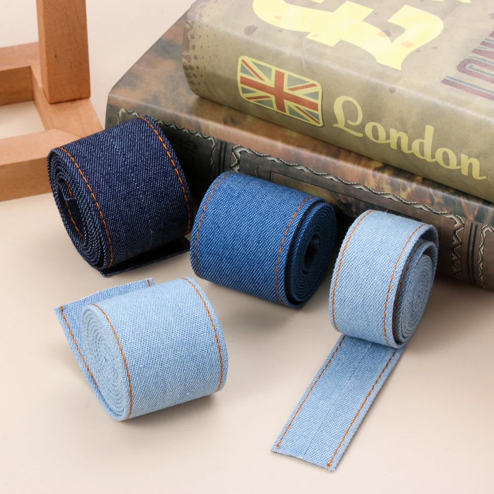 1M Double-sided Jumper Denim Ribbon Jeans Fabric Tape 3 Color Bow Cap Hairclip Clothing Decorations Sewing DIY Crafts Accessorie
1M Double-sided Jumper Denim Ribbon Jeans Fabric Tape 3 Color Bow Cap Hairclip Clothing Decorations Sewing DIY Crafts Accessorie