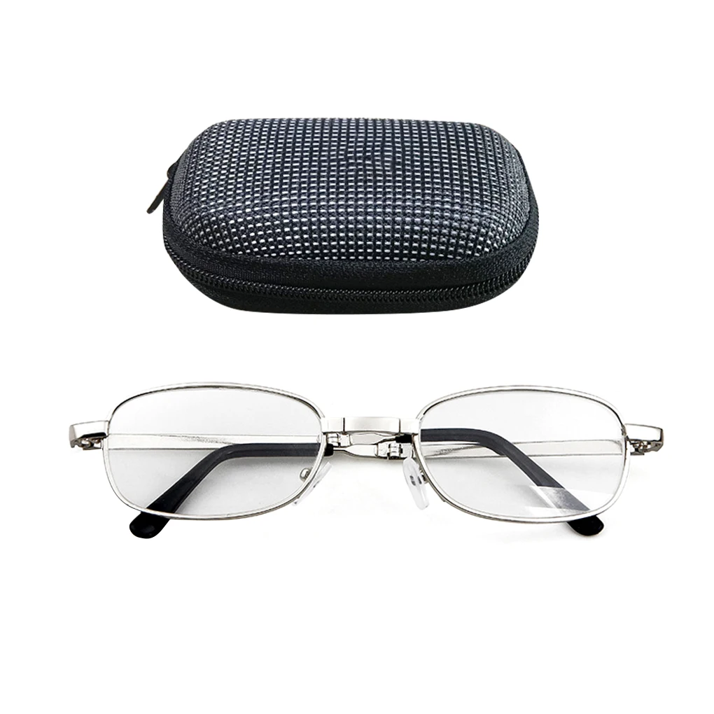 Portable Folding Reading Glasses Oval Metal Frame Presbyopic Magnifying Glasses Eyewear with Case
Portable Folding Reading Glasses Oval Metal Frame Presbyopic Magnifying Glasses Eyewear with Case