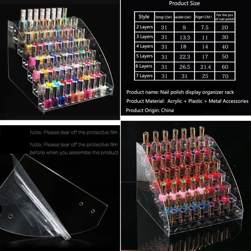 New Clear Fashion Multilayer Nail Polish Rack Household Makeup Tool Holder Cosmetic Nail Polish Organizer Storage Shelf
New Clear Fashion Multilayer Nail Polish Rack Household Makeup Tool Holder Cosmetic Nail Polish Organizer Storage Shelf
