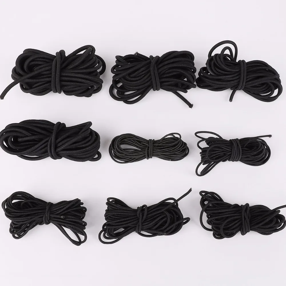Black Round Elastic Cord Beading Stretch Thread/String/Rope for Necklace Bracelet Jewelry Making 1/1.5/2/.2.5/3/4/5 mm Diameter
Black Round Elastic Cord Beading Stretch Thread/String/Rope for Necklace Bracelet Jewelry Making 1/1.5/2/.2.5/3/4/5 mm Diameter
