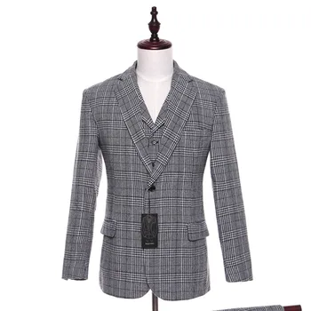 New Mens Casual Blazers Jacket Light Gray Plaid Pattern Wool Slim Fit England Business Wedding Mens Suit Coat Size XS-4XL Custom
New Mens Casual Blazers Jacket Light Gray Plaid Pattern Wool Slim Fit England Business Wedding Mens Suit Coat Size XS-4XL Custom
