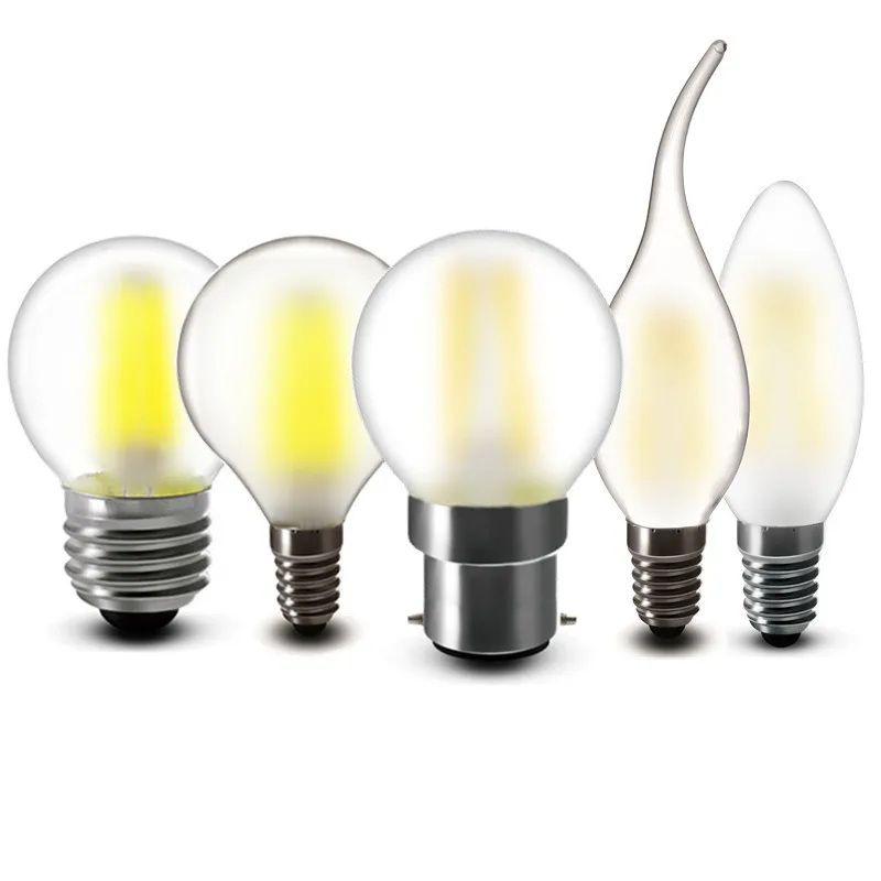 

Frosted E27 E14 B22 2w 4w 6w led filament bulb G45 Candles lamp light Glass case 220v 230v 240v AC