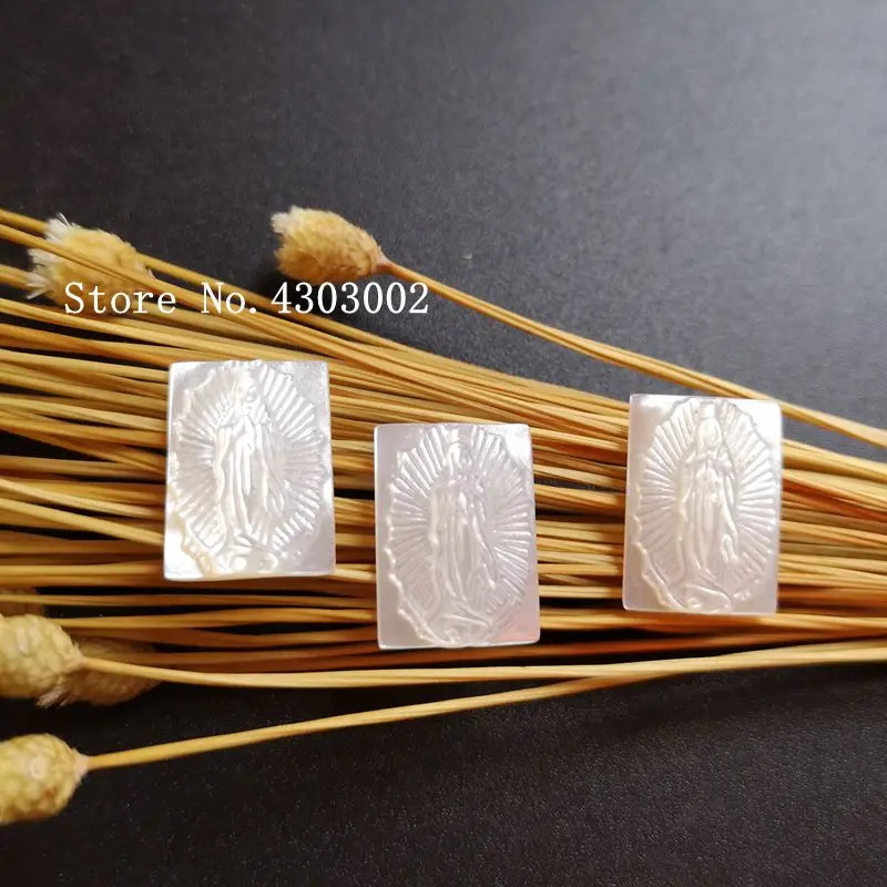20pcs/lot 12x16mm Natural Rectangle Lady of Guadalupe Mother of Pearl Shell Guadalupe MOP Mother Pearl MOP for DIY Jewelry
20pcs/lot 12x16mm Natural Rectangle Lady of Guadalupe Mother of Pearl Shell Guadalupe MOP Mother Pearl MOP for DIY Jewelry