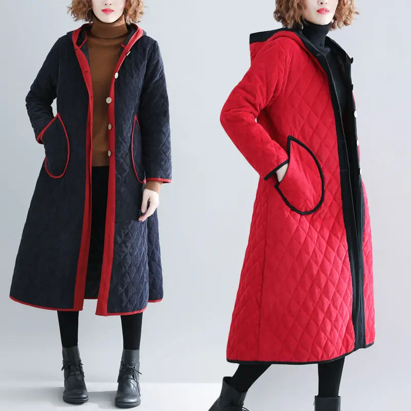 2019 New Large Size Autumn Winter Jacket Women Loose Long Cotton Padded Coat Female Outerwear N198
2019 New Large Size Autumn Winter Jacket Women Loose Long Cotton Padded Coat Female Outerwear N198
