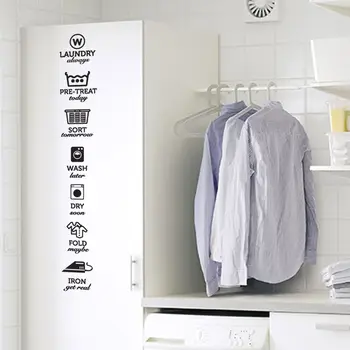 Laundry Room Vinyl Wall Decal Laundry Logo Description, Wash, Dry, Fold, Iron, Sort, Detachable Decorative Wallpaper XY01
Laundry Room Vinyl Wall Decal Laundry Logo Description, Wash, Dry, Fold, Iron, Sort, Detachable Decorative Wallpaper XY01