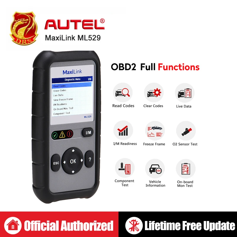 Autel MaxiLink ML529 Car Diagnostic Tool Full OBD2 EOBD Scanner OBDII Fault Auto Code Reader PK Creader 6001 CR6001 OBD2 Scanner
Autel MaxiLink ML529 Car Diagnostic Tool Full OBD2 EOBD Scanner OBDII Fault Auto Code Reader PK Creader 6001 CR6001 OBD2 Scanner