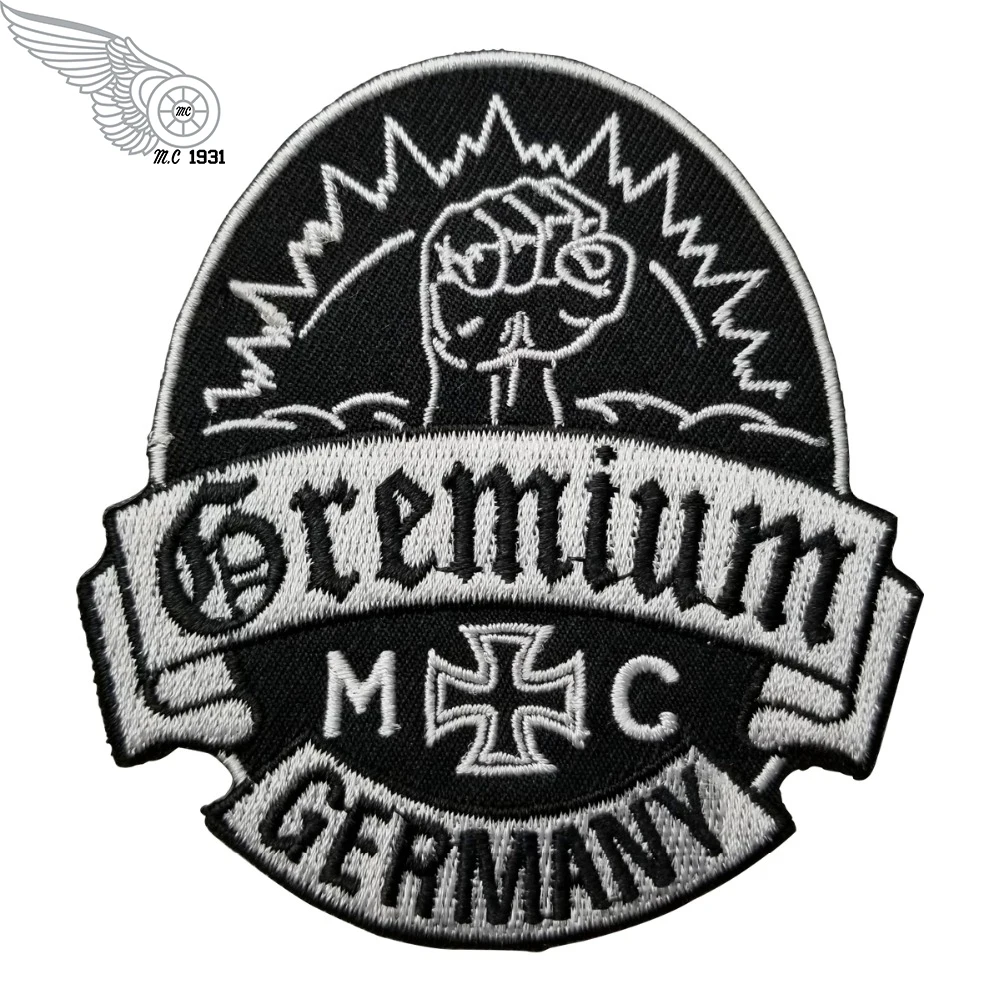 Hot Sale 10pcs A Lot For Gremium Germany Embroidered Iron On Patch Heavy Metal Punk Motorcycle Embroidery Cloth Patches
Hot Sale 10pcs A Lot For Gremium Germany Embroidered Iron On Patch Heavy Metal Punk Motorcycle Embroidery Cloth Patches