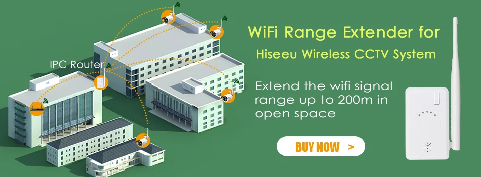 Langaton Hiseeu-turvakamerajärjestelmä WiFi-laajennus