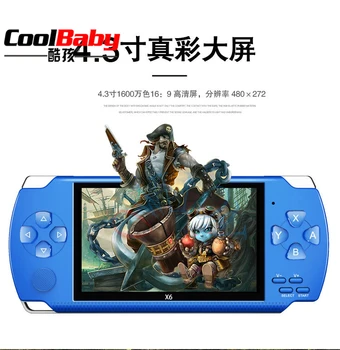 20PCS X6 Portable Handheld Game Console 8GB 4.3'' 32Bit 100 Childhood Classic Games Built-In Portable Handheld Video Game Player
20PCS X6 Portable Handheld Game Console 8GB 4.3'' 32Bit 100 Childhood Classic Games Built-In Portable Handheld Video Game Player